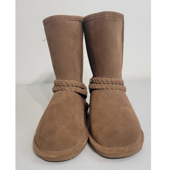 Bearpaw Boots Womens 10 Brown Suede Warm Winter Casual Mid-Calf Boots NWOT - Picture 4 of 12
